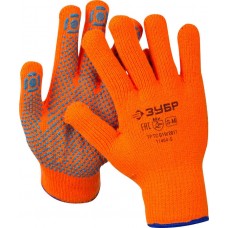 ЗУБР S-M, 10 класс, акриловые с ПВХ покрытием (точка), сигнальный цвет, перчатки утепленные с начёсом АНГАРА 11464-S Профессионал ЗУБР S-M, 10 класс, акриловые с ПВХ покрытием (точка), сигнальный цвет, перчатки утепленные с начёсом АНГАРА 11464-S Профессионал