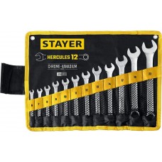 STAYER 12 шт, 6 - 22 мм, набор комбинированных гаечных ключей HERCULES 27081-H12_z01 STAYER 12 шт, 6 - 22 мм, набор комбинированных гаечных ключей HERCULES 27081-H12_z01