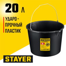 STAYER 20 л, пластмассовое, строительное ведро с носиком 06083-20_z02 STAYER 20 л, пластмассовое, строительное ведро с носиком 06083-20_z02