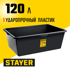 STAYER 120 л, ударопрочный пластик, таз строительный прямоугольный 06099-120_z01 STAYER 120 л, ударопрочный пластик, таз строительный прямоугольный 06099-120_z01