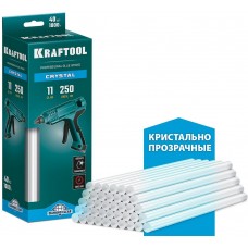 KRAFTOOL 40 шт., 1 кг, 11 x 250 мм (11-12 мм), кристально прозрачные, клеевые стержни 06846-40 KRAFTOOL 40 шт., 1 кг, 11 x 250 мм (11-12 мм), кристально прозрачные, клеевые стержни 06846-40