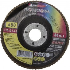 ЛУГА 125х22.23 мм, P80, для УШМ, круг лепестковый торцевой абразивный для шлифования 3656-125-80 ЛУГА 125х22.23 мм, P80, для УШМ, круг лепестковый торцевой абразивный для шлифования 3656-125-80