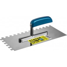 STAYER 130х280 мм, 10х10 мм, нержавеющая, деревянная рукоятка, гладилка штукатурная 0802-10 STAYER 130х280 мм, 10х10 мм, нержавеющая, деревянная рукоятка, гладилка штукатурная 0802-10