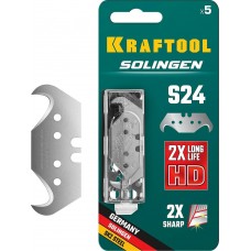 KRAFTOOL тип S24, 5шт., лезвия крюковидные SOLINGEN 09643-S5_z02 KRAFTOOL тип S24, 5шт., лезвия крюковидные SOLINGEN 09643-S5_z02
