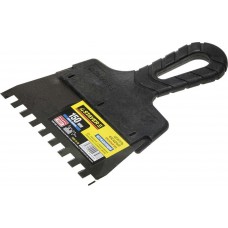 STAYER 150 мм, нержавеющая полотно, пластмассовая рукоятка, шпатель зубчатый 1009-15-08 STAYER 150 мм, нержавеющая полотно, пластмассовая рукоятка, шпатель зубчатый 1009-15-08