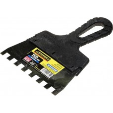 STAYER 150 мм, нержавеющая полотно, пластмассовая рукоятка, шпатель зубчатый 1009-15-10 STAYER 150 мм, нержавеющая полотно, пластмассовая рукоятка, шпатель зубчатый 1009-15-10