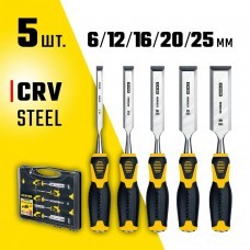 STAYER 5 шт, 6/12/16/20/25 мм, набор стамесок 18205-H5_z01 Professional STAYER 5 шт, 6/12/16/20/25 мм, набор стамесок 18205-H5_z01 Professional