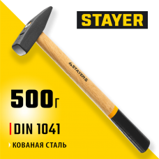 STAYER 500 г, молоток слесарный с деревянной рукояткой 2002-05 STAYER 500 г, молоток слесарный с деревянной рукояткой 2002-05