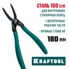 KRAFTOOL 180 мм, съемник стопорных колец, внутренний, прямой 22812-1 KRAFTOOL 180 мм, съемник стопорных колец, внутренний, прямой 22812-1