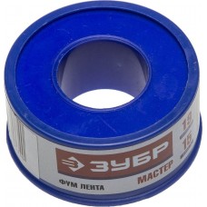 ЗУБР толщина 0,1 мм, плотность 0,40 г/см3, ширина 19 мм, фум лента 12373-19-040 ЗУБР толщина 0,1 мм, плотность 0,40 г/см3, ширина 19 мм, фум лента 12373-19-040