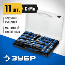 ЗУБР 11 предм., набор отверток, Профессионал (25241) ЗУБР 11 предм., набор отверток, Профессионал (25241)