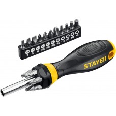 STAYER 18 шт, отвертка с битами 2545-H5_z02 STAYER 18 шт, отвертка с битами 2545-H5_z02