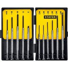 STAYER 11 шт., набор отверток для точных работ Maxfix 2560-H11_z02 STAYER 11 шт., набор отверток для точных работ Maxfix 2560-H11_z02