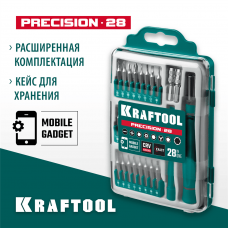KRAFTOOL 28 предметов, отвёртка для точных работ со сменными битами X-Electronics 25677 KRAFTOOL 28 предметов, отвёртка для точных работ со сменными битами X-Electronics 25677