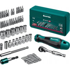 KRAFTOOL X-Drive 49 шт, Набор бит и головок с битодержателем и трещоткой (25816) KRAFTOOL X-Drive 49 шт, Набор бит и головок с битодержателем и трещоткой (25816)