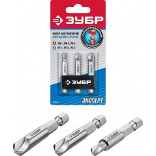 ЗУБР 3 шт., набор экстракторов поврежденного крепежа 26700-H3 ЗУБР 3 шт., набор экстракторов поврежденного крепежа 26700-H3