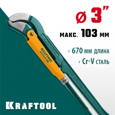 KRAFTOOL PANZER-45, №4, 3", 670 мм, Трубный ключ с изогнутыми губками (2735-30_z02) KRAFTOOL PANZER-45, №4, 3", 670 мм, Трубный ключ с изогнутыми губками (2735-30_z02)