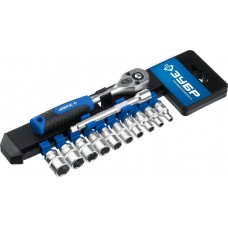 ЗУБР 12 шт., набор торцовых головок ТР-12М 27645-H12_z01 Профессионал ЗУБР 12 шт., набор торцовых головок ТР-12М 27645-H12_z01 Профессионал