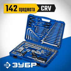 ЗУБР Универсал-142, 142 предм., (1/2"+ 3/8"+ 1/4"), универсальный набор инструмента, Профессионал (27670-H142) ЗУБР Универсал-142, 142 предм., (1/2"+ 3/8"+ 1/4"), универсальный набор инструмента, Профессионал (27670-H142)