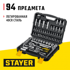 STAYER 94 шт., универсальный набор инструмента AUTO 94 27760-H94_z01 STAYER 94 шт., универсальный набор инструмента AUTO 94 27760-H94_z01