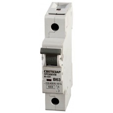СВЕТОЗАР 63 А, 230/400 B, 6 kA, 1-полюсной, "B", автоматический выключатель "ПРЕМИУМ" SV-49011-63-B СВЕТОЗАР 63 А, 230/400 B, 6 kA, 1-полюсной, "B", автоматический выключатель "ПРЕМИУМ" SV-49011-63-B