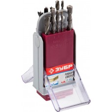 ЗУБР 10 шт., в боксе, комбинированный набор сверл 4-29704-H10-SB ЗУБР 10 шт., в боксе, комбинированный набор сверл 4-29704-H10-SB