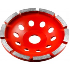 ЗУБР 125 мм, L- 22.2 мм, алмазная, сегментная, однорядная, чашка шлифовальная по бетону 33377-125 ЗУБР 125 мм, L- 22.2 мм, алмазная, сегментная, однорядная, чашка шлифовальная по бетону 33377-125