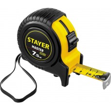 STAYER 7.5 м х 25 мм, ударостойкий, обрезиненный корпус, рулетка 34025-07_z01 Master STAYER 7.5 м х 25 мм, ударостойкий, обрезиненный корпус, рулетка 34025-07_z01 Master