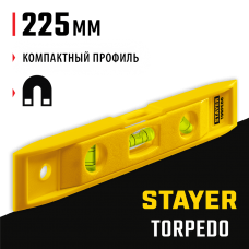 STAYER 225 мм, короткий магнитный уровень TORPEDO 3454_z02 Master STAYER 225 мм, короткий магнитный уровень TORPEDO 3454_z02 Master