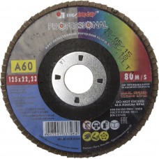 ЛУГА 125х22.23 мм, P60, для УШМ, круг лепестковый торцевой абразивный для шлифования 3656-125-25 ЛУГА 125х22.23 мм, P60, для УШМ, круг лепестковый торцевой абразивный для шлифования 3656-125-25