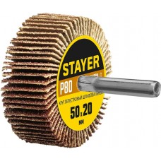 STAYER P80, 50х20 мм, круг шлифовальный лепестковый на шпильке 36607-080 STAYER P80, 50х20 мм, круг шлифовальный лепестковый на шпильке 36607-080