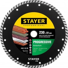 STAYER Ø 230Х22.2 мм, алмазный, сегментный, диск отрезной PROGRESSIVE 3662-230_z02 Professional STAYER Ø 230Х22.2 мм, алмазный, сегментный, диск отрезной PROGRESSIVE 3662-230_z02 Professional