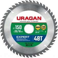 URAGAN Expert 150х20/16мм 48Т, диск пильный по дереву URAGAN Expert 150х20/16мм 48Т, диск пильный по дереву