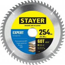 STAYER EXPERT 254 x 32/30мм 60Т, диск пильный по дереву, точный рез STAYER EXPERT 254 x 32/30мм 60Т, диск пильный по дереву, точный рез