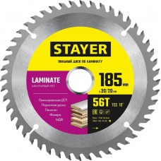 STAYER LAMINATE 185 x 30/20мм 56T, диск пильный по ламинату, аккуратный рез STAYER LAMINATE 185 x 30/20мм 56T, диск пильный по ламинату, аккуратный рез
