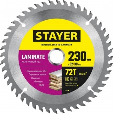 STAYER LAMINATE 230 x 32/30мм 72Т, диск пильный по ламинату, аккуратный рез STAYER LAMINATE 230 x 32/30мм 72Т, диск пильный по ламинату, аккуратный рез