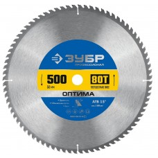 ЗУБР  Оптима, 500 x 50 мм, 80Т, пильный диск по дереву, Профессионал (36903-500-50-80_z01)