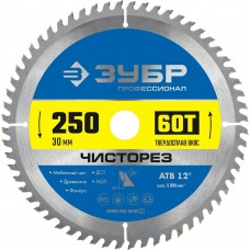 ЗУБР Чисторез 250 x 30мм 60Т, диск пильный по дереву (36905-250-30-60_z01) ЗУБР Чисторез 250 x 30мм 60Т, диск пильный по дереву (36905-250-30-60_z01)