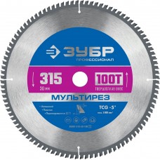 ЗУБР 315 x 30 мм, 100Т, диск пильный по алюминию Мультирез 36907-315-30-100_z01 ЗУБР 315 x 30 мм, 100Т, диск пильный по алюминию Мультирез 36907-315-30-100_z01