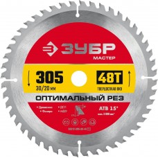 ЗУБР Оптимальный рез, 305 x 30/20 мм, 48Т, пильный диск по дереву (36912-305-30-48_z01) ЗУБР Оптимальный рез, 305 x 30/20 мм, 48Т, пильный диск по дереву (36912-305-30-48_z01)
