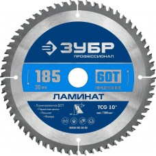 ЗУБР Ламинат 185х30мм 60Т, диск пильный по ламинату ЗУБР Ламинат 185х30мм 60Т, диск пильный по ламинату