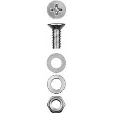 ЗУБР M4 x 16 мм, 30 шт., потайная головка, винт DIN 965 в комплекте с гайкой, шайбой, шайбой пружинной 303456-04-016 ЗУБР M4 x 16 мм, 30 шт., потайная головка, винт DIN 965 в комплекте с гайкой, шайбой, шайбой пружинной 303456-04-016