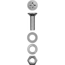 ЗУБР M4 x 20 мм, 25 шт., потайная головка, винт DIN 965 в комплекте с гайкой, шайбой, шайбой пружинной 303456-04-020 ЗУБР M4 x 20 мм, 25 шт., потайная головка, винт DIN 965 в комплекте с гайкой, шайбой, шайбой пружинной 303456-04-020