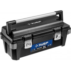 ЗУБР 650 х 260 х 270 мм (25"), пластиковый, ящик для инструмента "УМЕЛЕЦ-25" 38141-25_z01 ЗУБР 650 х 260 х 270 мм (25"), пластиковый, ящик для инструмента "УМЕЛЕЦ-25" 38141-25_z01