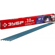 ЗУБР Ø 3.0 мм, 1 кг, для ММА сварки, электрод сварочный с рутиловым покрытием МР-3 40011-3.0 Мастер ЗУБР Ø 3.0 мм, 1 кг, для ММА сварки, электрод сварочный с рутиловым покрытием МР-3 40011-3.0 Мастер