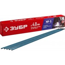 ЗУБР Ø 4.0 мм, 5 кг, для ММА сварки, электрод сварочный с рутиловым покрытием МР-3 40015-4.0 Мастер ЗУБР Ø 4.0 мм, 5 кг, для ММА сварки, электрод сварочный с рутиловым покрытием МР-3 40015-4.0 Мастер