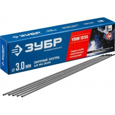 ЗУБР Ø 3.0 мм, 5 кг, для ММА сварки, с основным покрытием, электрод сварочный УОНИ 13/55 40025-3.0 Профессионал ЗУБР Ø 3.0 мм, 5 кг, для ММА сварки, с основным покрытием, электрод сварочный УОНИ 13/55 40025-3.0 Профессионал