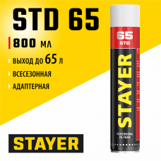 STAYER STD 65, 750 мл, адаптерная, выход до 65 л, монтажная пена, Professional (41134) STAYER STD 65, 750 мл, адаптерная, выход до 65 л, монтажная пена, Professional (41134)