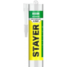 STAYER 280 мл, для молдингов и панелей, белый, монтажный клей 41327 STAYER 280 мл, для молдингов и панелей, белый, монтажный клей 41327