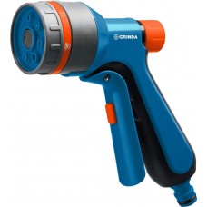 GRINDA F-7, 7 режимов, курок спереди, двухкомпонентный с регулятором напора, поливочный пистолет, PROLine (429120_z01) GRINDA F-7, 7 режимов, курок спереди, двухкомпонентный с регулятором напора, поливочный пистолет, PROLine (429120_z01)